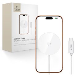 Tech-Protect A50 magnetická MagSafe nabíječka Qi2.2 25W - Bílá
