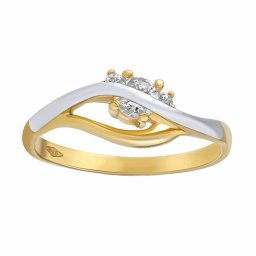 SILVEGO Zlatý prsten Alexia s Brilliance Zirconia ze žlutého a bílého 14kt zlata - obvod 58 mm