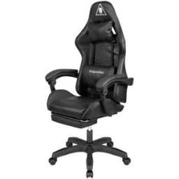 KRUGER & MATZ KM0790 Herní židle s podnožkou GX-150, černá