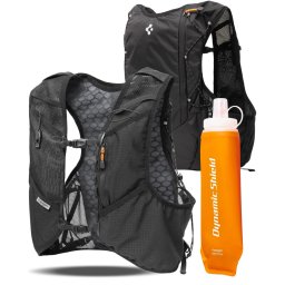 Běžecká vesta Spigen Dynamic Shield A721 + měkká láhev 500ml - černá - M-L