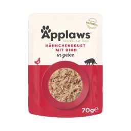 APPLAWS Cat Jelly kapsička 70g kuřecí prsa a hovězí