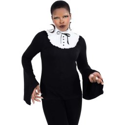 tričko dámské s dlouhým rukávem (halenka) KILLSTAR - Arch Duchess Top - Black - KSRA003399