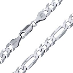 SILVEGO Stříbrný náhrdelník FIGARO - 6 mm - 55 cm