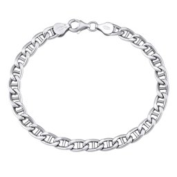 SILVEGO Stříbrný náramek MARINE 6 MM - 22 cm