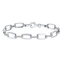 SILVEGO Dámský stříbrný náramek VEDA - 19 cm