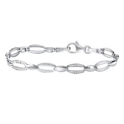 SILVEGO Luxusní stříbrný náramek VIVIEN - 18,5 cm