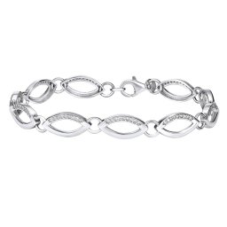 SILVEGO Luxusní stříbrný náramek SAHARA - 19,5 cm