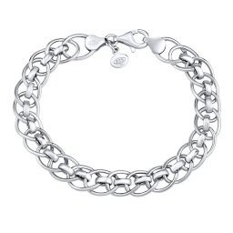 SILVEGO Luxusní dámský stříbrný náramek SIGNY - 19 cm