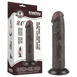 Lovetoy - realistick dildo s psavkou - dvouvrstv - 20 cm - hnd
