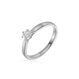 Diamantový zásnubní prsten 0,250 ct, bílé zlato 14K IZBR608AB