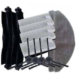 12ks Sada kartáčů, HEPA filtrů a mopů pro SENCOR SRV 9120BK/SRV 9185