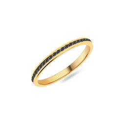 Dámský snubní prsten s černými diamanty 2 mm IZKR009-F-B