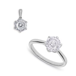 Souprava Lilith s lab-grown diamanty, bílé zlato 14K IZLG1519AS