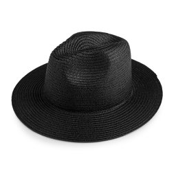 Letní klobouk / slamák unisex k dozdobení, barva 5 černá