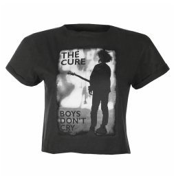 tričko dámské (crop top) THE CURE - BOYS DON'T CRY - BLK - AMPLIFIED - ZAV430BDC_BK