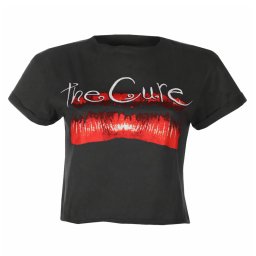 tričko dámské (crop top) THE CURE - LIPS - CC - AMPLIFIED - ZAV430F64_CC