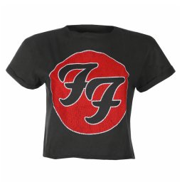 tričko dámské (crop top) FOO FIGHTERS - FF LOGO - CC - AMPLIFIED - ZAV430FV2_CC