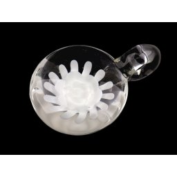 Skleněný přívěsek květ Ø29 mm, barva 1 bílá