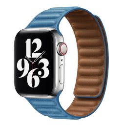 Kožený tah pro Apple Watch Ultra 1/2/3 49mm - modrý