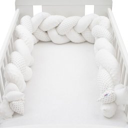 Ochranný mantinel do postýlky cop New Baby Minka a Puntík šedý