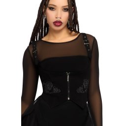 korzet dámský KILLSTAR - GAIA - Black - KSRA014786