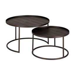 Ethnicraft designové zahradní odkládací stoly Outdoor Tray Coffee Table Set