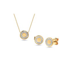 Zlatý briliantový set Balance, žluté zlato IZBR849S