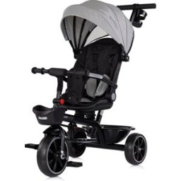 CHIPOLINO Tříkolka se stříškou Max Sport 2v1 Charcoal