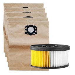 Filtr a sáčky papírové pro KÄRCHER WD 4.200, WD 5.200, WD 5.220, WD 5.300, WD 5.500 a další, 1+5ks