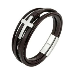 Gaira® Náramek Cross 35015, Barva stříbrná