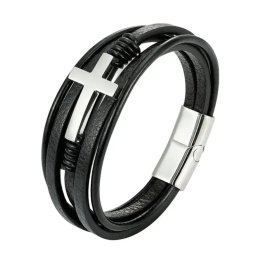 Gaira® Náramek Cross 35010, Barva stříbrná