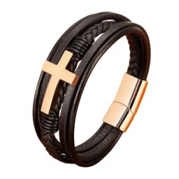 Gaira® Náramek Cross 35010, Barva rose-gold