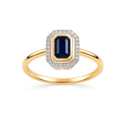 Briliantový prsten se safírem z kolekce Night sky 0.100 ct IZBR086SP
