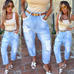 Světové Zboží Dámské baggy jeans Hvězda