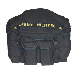 Batoh ITALSKÝ plátěný MARINA MILITARE 35 litrů ČERNÝ