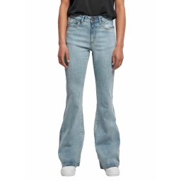 kalhoty dámské (jeans) URBAN CLASSICS - Flared Denim - TB4549 - tinted light blue wa