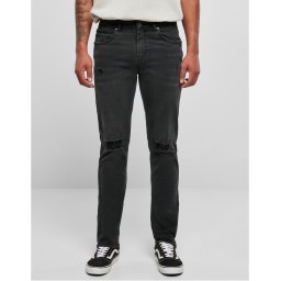 kalhoty pánské (jeans) URBAN CLASSICS - Distressed - TB5589 - black destroyed wa