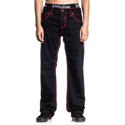 kalhoty pánské (jeans) AFFLICTION - COOPER - BLACK- REG BLACK - 110BC306R-BK