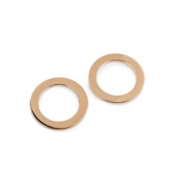 Nerezový kroužek na plavky, šaty a doplňky Ø45 mm; 52 mm plochý, barva 2 (Ø45 mm) růžové zlato