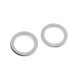 Nerezový kroužek na plavky, šaty a doplňky Ø45 mm; 52 mm plochý, barva 3 (Ø52 mm) barva nikl