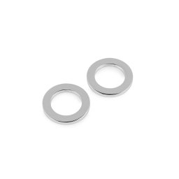 Nerezový kroužek na plavky, šaty a doplňky Ø30 mm; 36 mm plochý, barva 1 (Ø30 mm) barva nikl