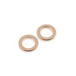 Nerezový kroužek na plavky, šaty a doplňky Ø30 mm; 36 mm plochý, barva 2 (Ø30 mm) růžové zlato