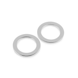 Nerezový kroužek na plavky, šaty a doplňky Ø30 mm; 36 mm plochý, barva 3 (Ø36 mm) barva nikl