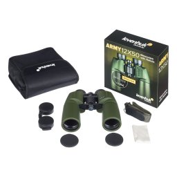 Levenhuk dalekohled binokulární se zaměřovačem 12x50 ARMY ZELENÝ