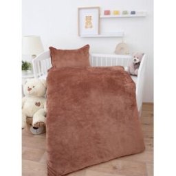 MKLuzkoviny.cz Povlečení mikroplyš do postýlky Exclusive - Laura mocha mousse