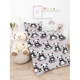 MKLuzkoviny.cz Povlečení mikroplyš do postýlky Exclusive - Panda