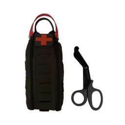 MIL-TEC pouzdro zdravotní IFAK zip LASER CUT MOLLE včetně nůžek ČERNÉ