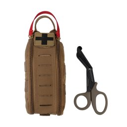MIL-TEC pouzdro zdravotní IFAK zip LASER CUT MOLLE včetně nůžek DARK COYOTE