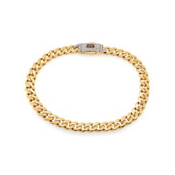 Monaco Chain náramek Classic Plain Pavé lock 6,5 mm IZ29437N