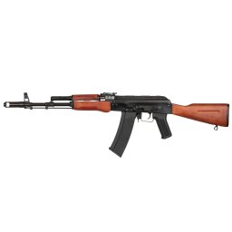 SPECNA ARMS puška airsoft AEG AK-74 (SA-J02) ocelové tělo ČERNÁ/DŘEVO